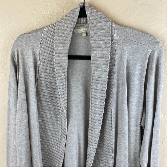 Joan Vass Gray Cardigan Sweater XL - Picture 2 of 9